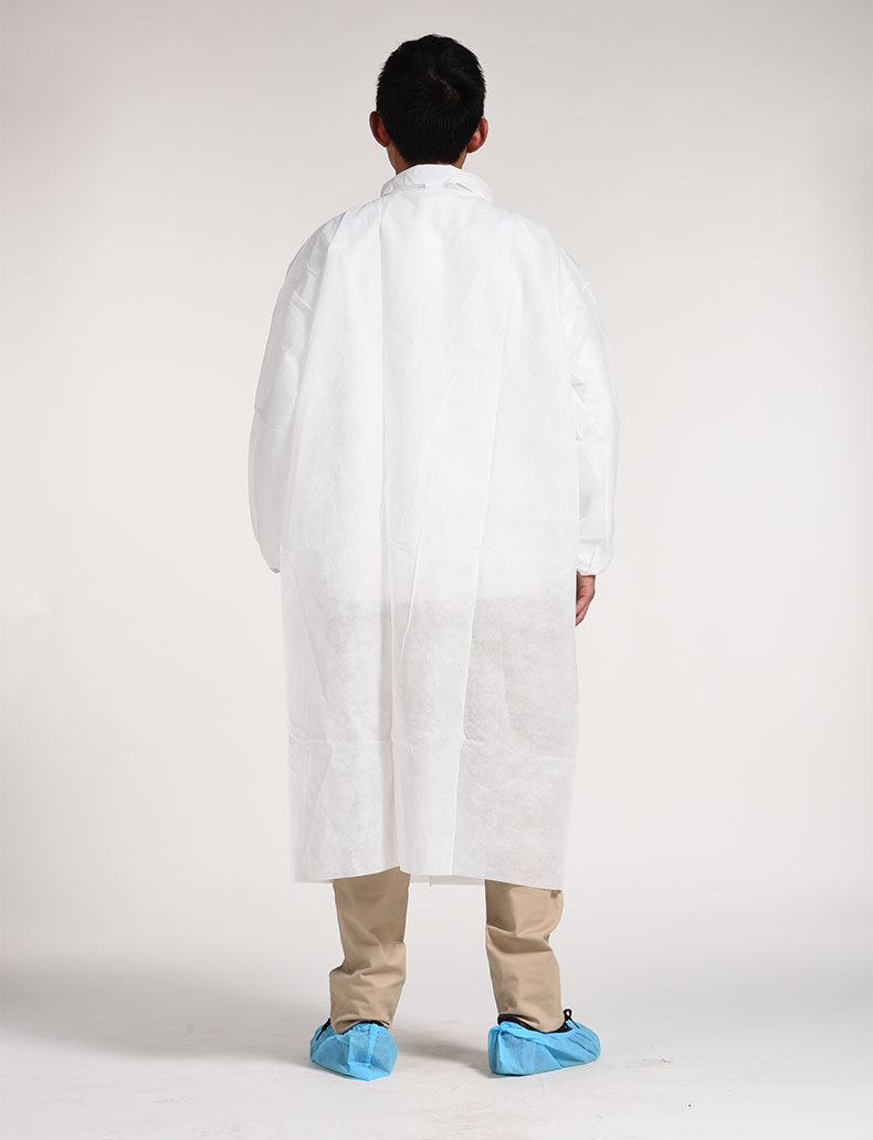 食品厂白大褂长袖工作服实验室服可定制logo参观服白色长褂工装服