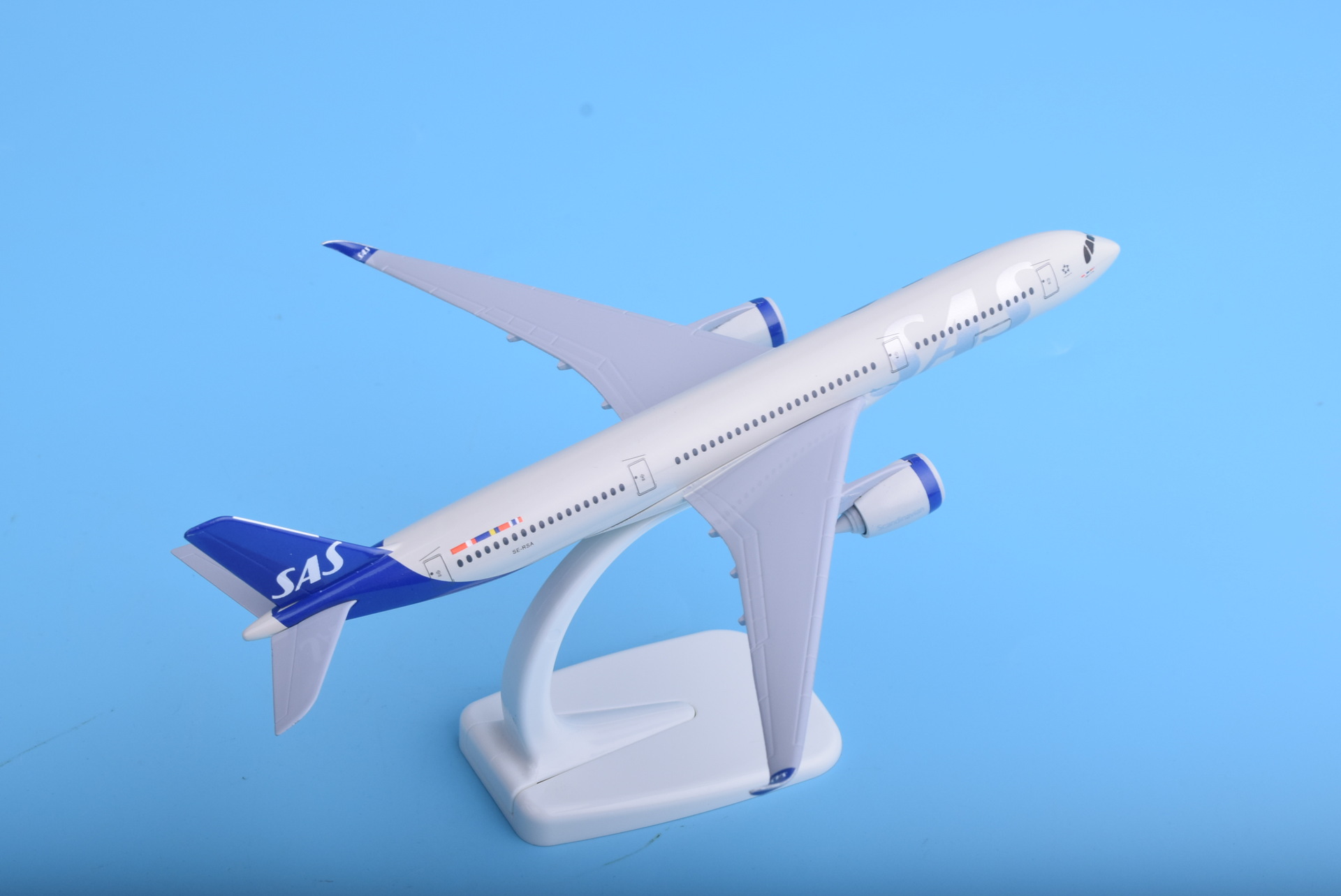 飞机模型空客北欧sas航空a350度高迷你客机模型玩具室内装饰礼品