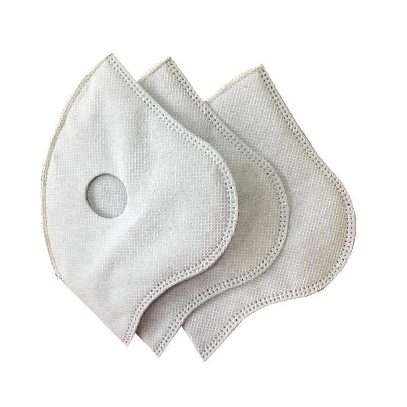 5口罩过滤片 四层骑行防护活性炭滤芯防雾一次性内芯垫片