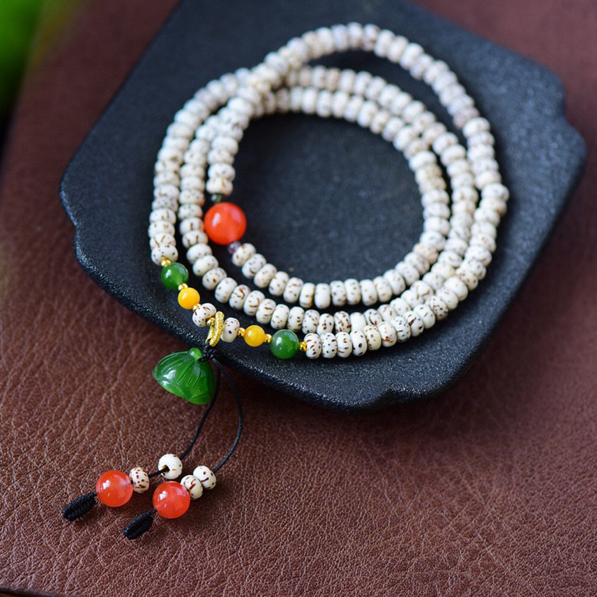 3*5mm迷你星月菩提子手串佛珠三圈原籽佛珠手链女士项链配饰