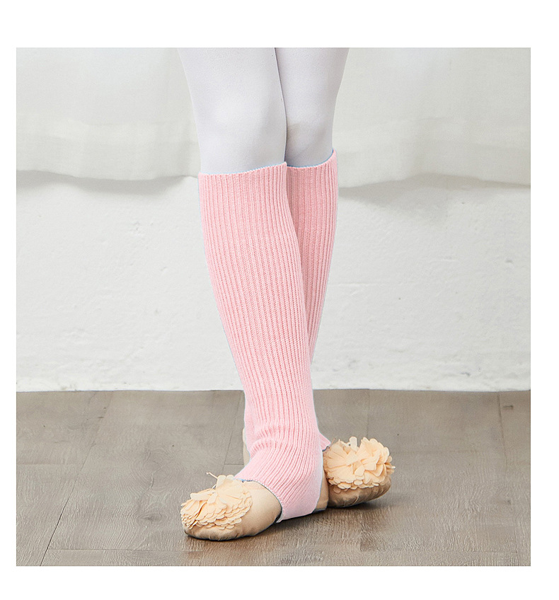一件代发儿童舞蹈护腿套保暖女孩芭蕾舞冬季跳舞毛线袜套漏脚腿套