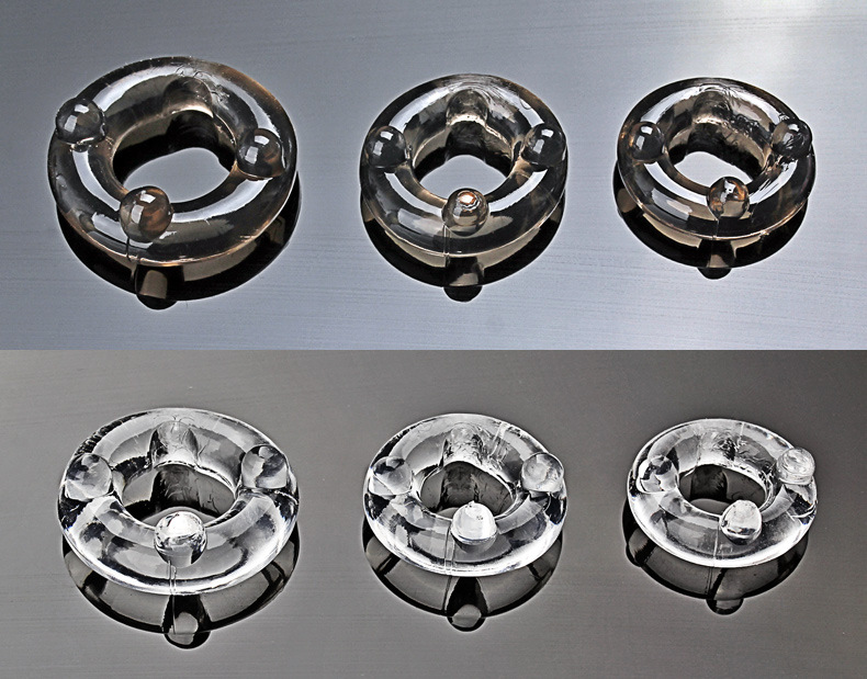 joker-卡盒三环锁精环透明套环男性包皮阻复环阴茎情趣套环批代发