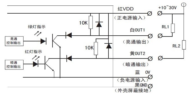 光电眼gdj-411色标颜色感应器开关/可调节多种颜色