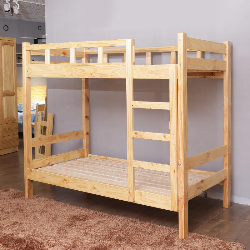 松木儿童床实木双层上下铺家用子母床卧室学校宿舍床儿童床批发