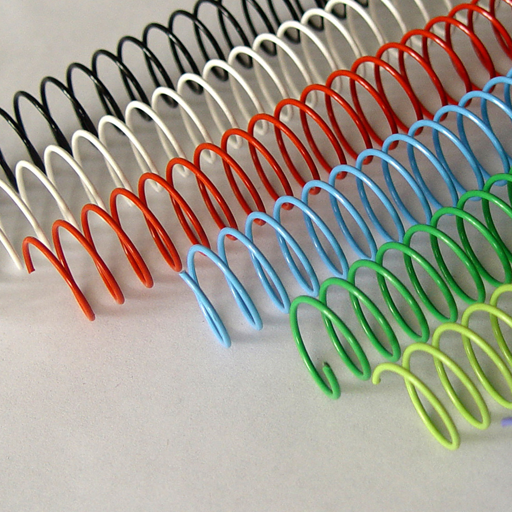 装订圈 螺旋单线圈金属装订线圈尼龙包胶铁单线圈 双线圈文具书圈