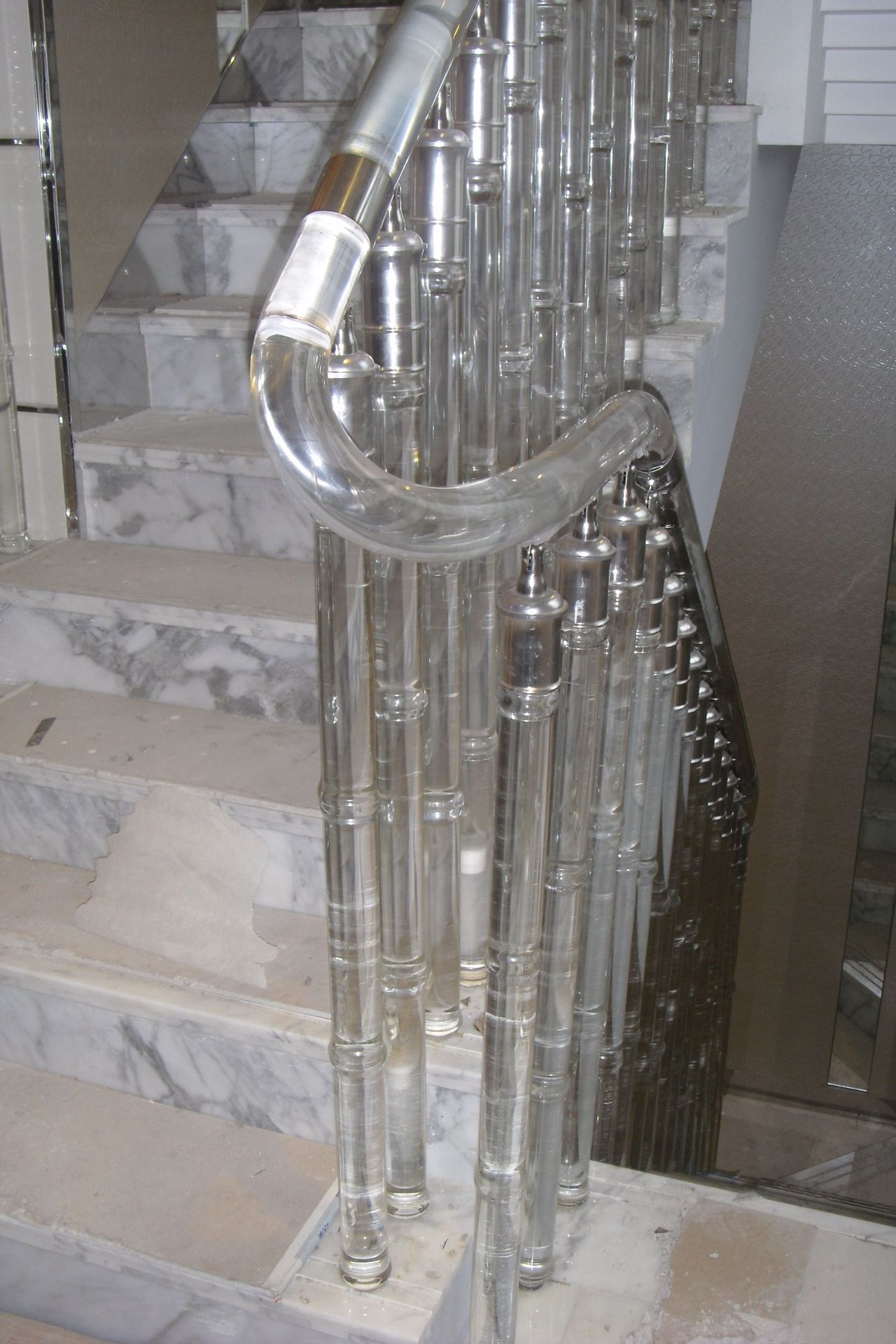 水晶罗马柱水晶栏杆室内楼梯复式家具将军柱立柱扶手室内柱