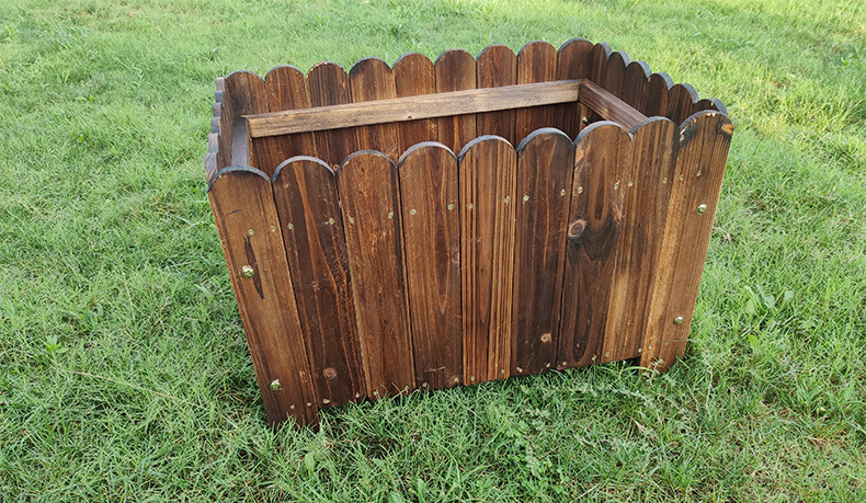 制作防腐木花箱 户外碳化木花箱阳台花架室外防腐木花盆实木花箱