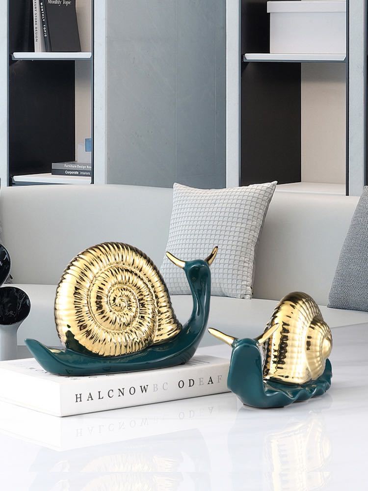 Creative Decoration Snail Decoration Cute Bedroom Shelf Bookcase Bookcase Small Decoration Ceramic Crafts