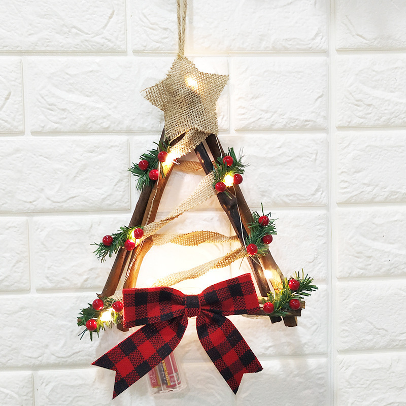 Amazon Hot Christmas Decoration Supplies Home Mall Christmas Ornament Led Snowman Christmas Wreath Wreath