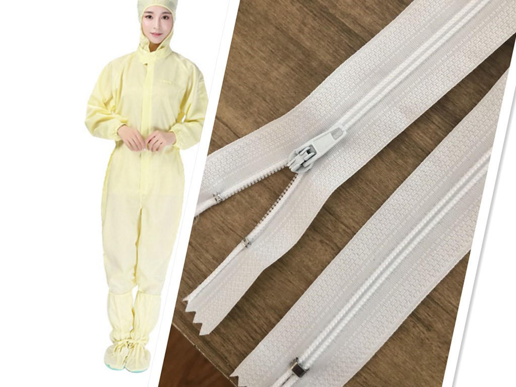 3号尼龙闭尾码装拉链黑白70cm80cm 防护服拉链现货厂家批发