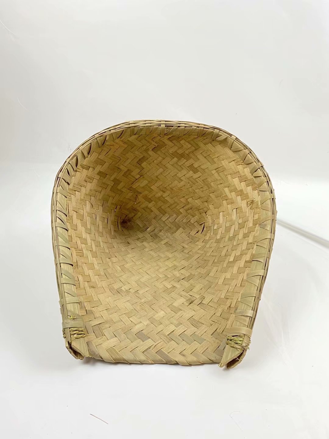 竹编撮箕开口簸箕青皮制作铲粮食搬运晾晒舞台收纳篮晾晒沥水竹篮