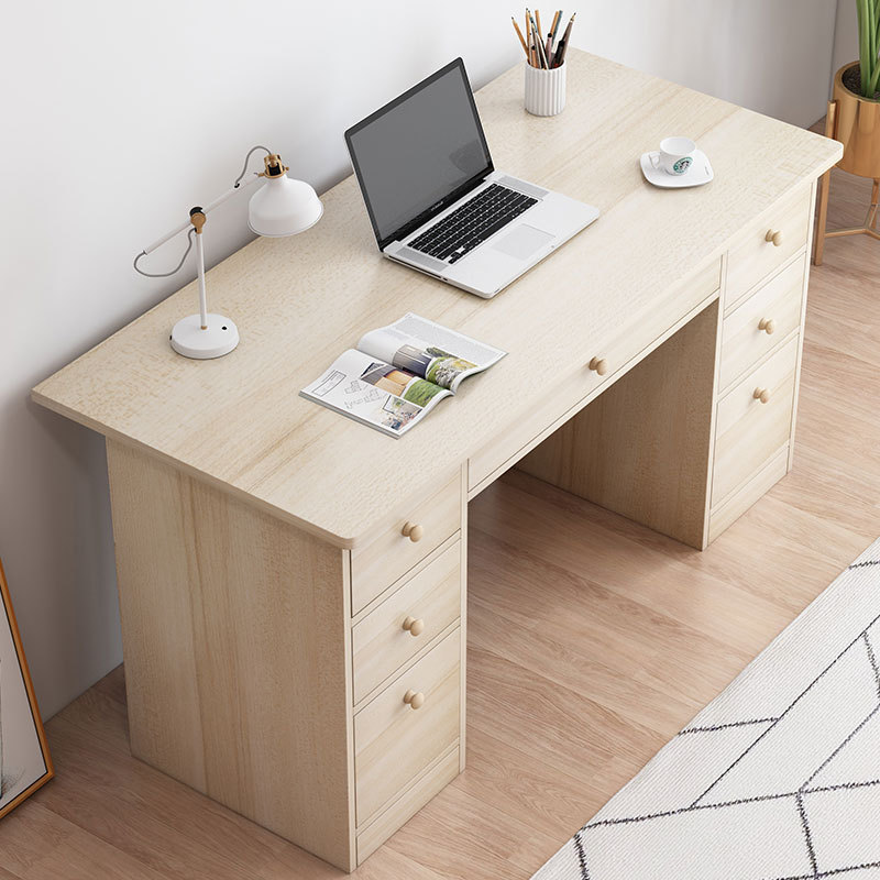 电脑台式桌80cm长办公桌椅组合两人位简约现代装饰写字桌笔筒摆件