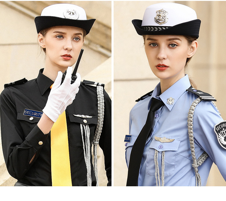 新款女保安帽卷檐帽船员帽安保物业礼宾保安制服配饰舞台表演出帽