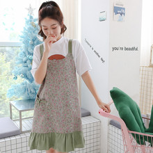 韩版双层围裙厨房做饭家用防污可爱日系围腰工作女时尚