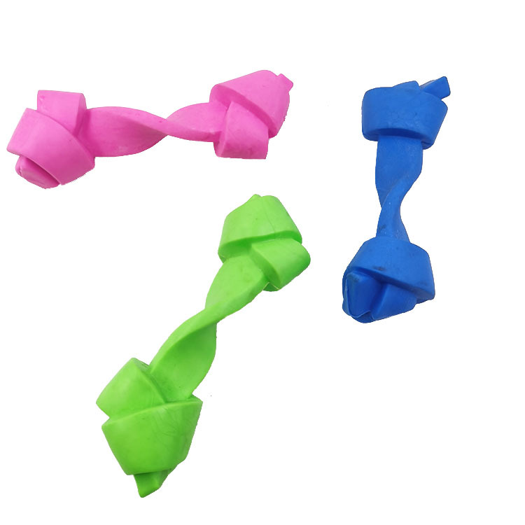 Factory in Stock Cross-Border New Arrival TPR Bends and Hitches Bone Dog Relieving Stuffy Funny Molar Bite-Resistant Pet Toy