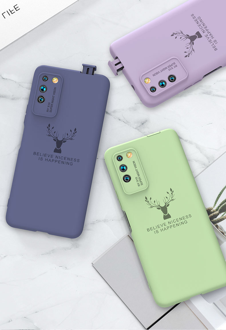 华为荣耀x10手机壳液态软硅胶套x10创意潮流简约honorx10手机套