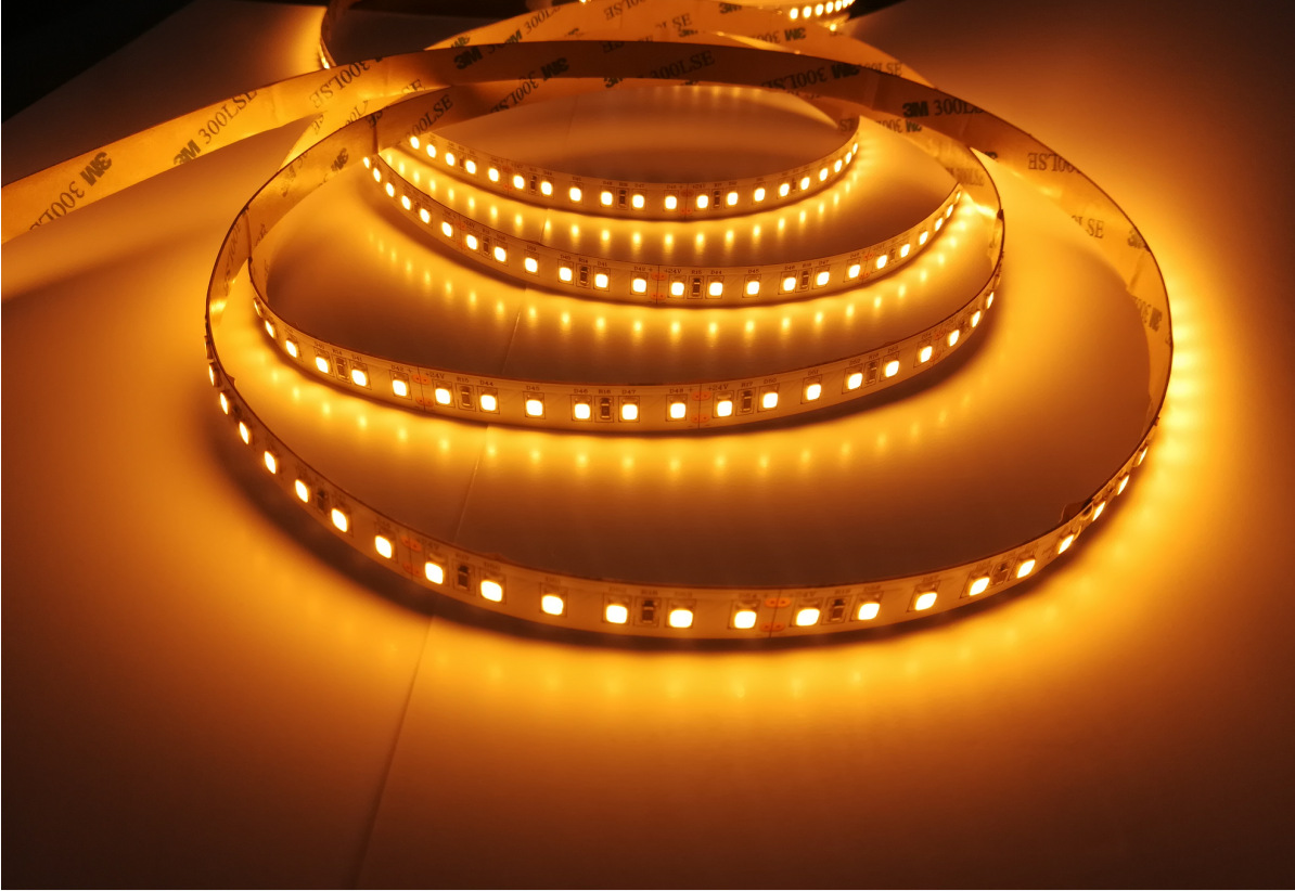 黄金展柜照明金黄光灯带 琥珀色灯带 楼宇装修diy灯带 2835灯条