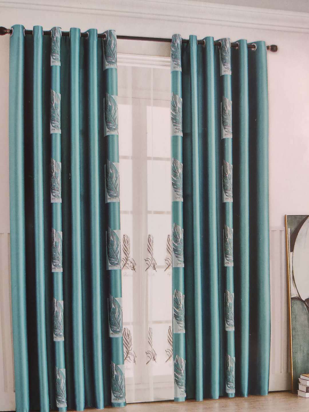 厂家直销新款真丝贡缎提花窗帘