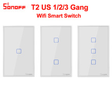 Sonoff T2 US 1/2/3C wif智能墙壁触摸开关i智能家居语音控制跨境