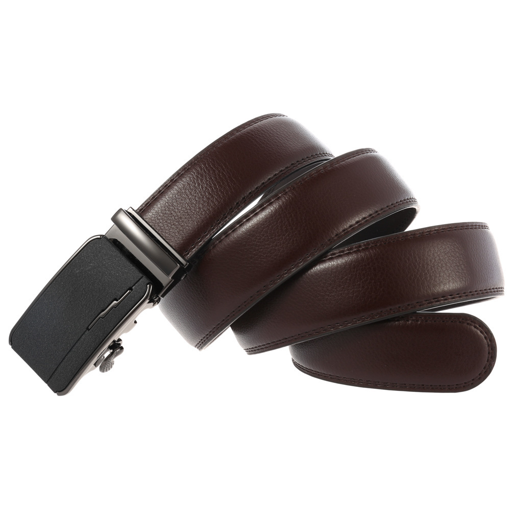 定制皮带 男士皮带 自动扣二层牛皮皮带裤带