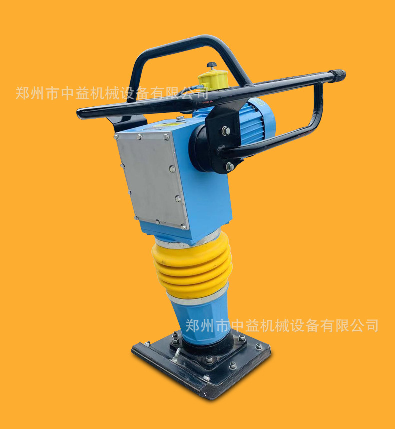 厂销汽油柴油打夯机 电动路面冲击夯 两相电手扶式地基蹦蹦夯批发