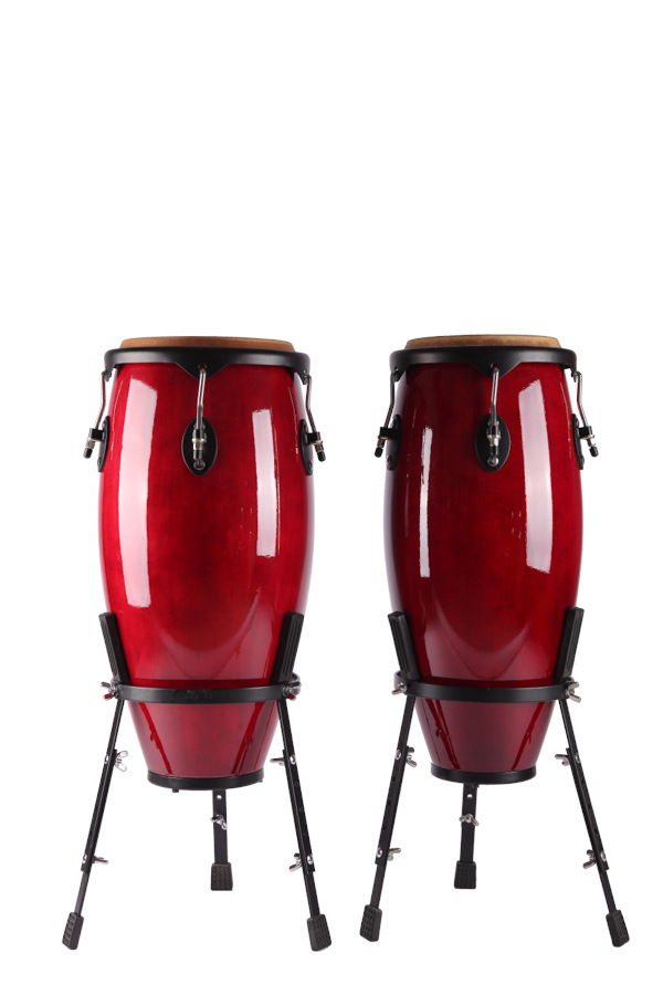 奥尔夫康佳鼓conga 拉丁鼓水牛皮手鼓10寸11寸12寸13寸组合带支架