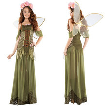 新款万圣节服装森林绿色精灵花仙子公主天使服装DS演出服厂家批发