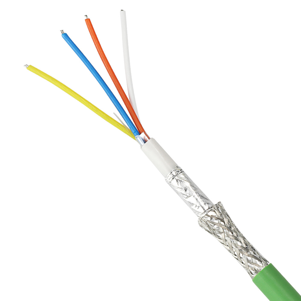 四芯网线工业四芯线编织柔软耐弯折外超五类4芯网线纯铜四芯网线
