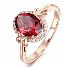 韩版爱心形戒指 欧美镶钻红宝石戒指 镀玫瑰金红水晶宝石求婚戒指