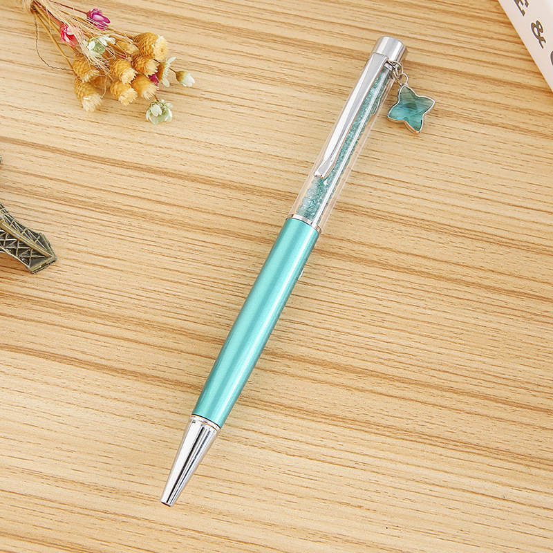 2023 Four-Leaf Clover Crystal Pen Metal Ball Point Pen Advertising Marker Diamond Pen Logo Printing New