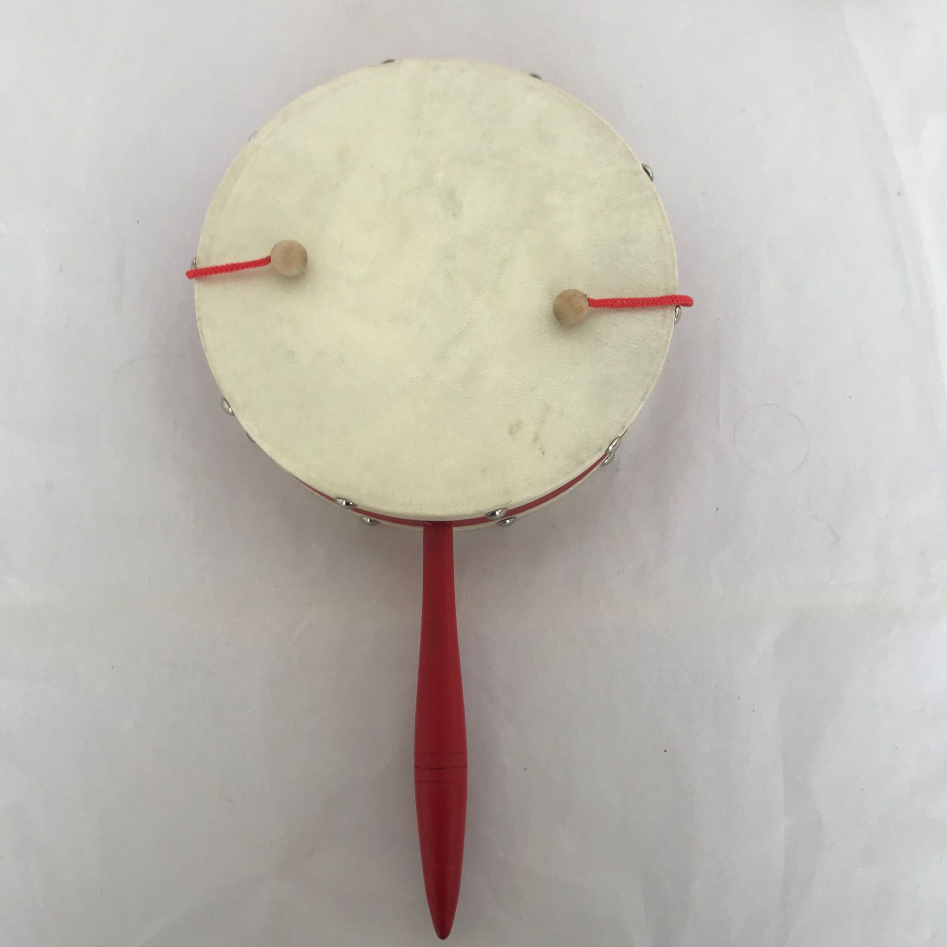 奥尔夫乐器 打击乐器 儿童玩具 幼教教具 手鼓 双面鼓 八寸拨浪鼓-阿