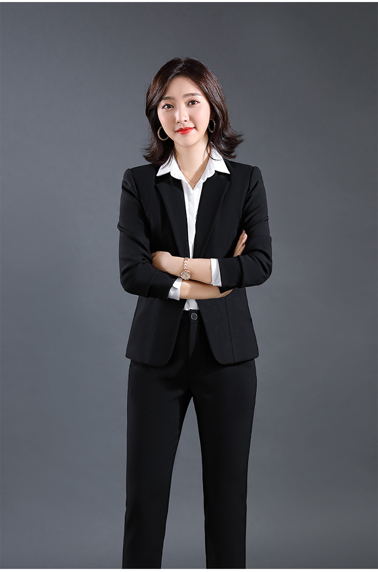 秋冬职场西装职业装女套装面试时尚女士正装上班韩版气质ol工作服