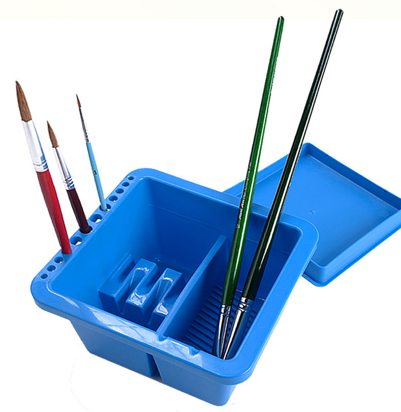 美术水粉桶洗笔桶涮笔筒水彩水粉洗笔盒绘画画水桶