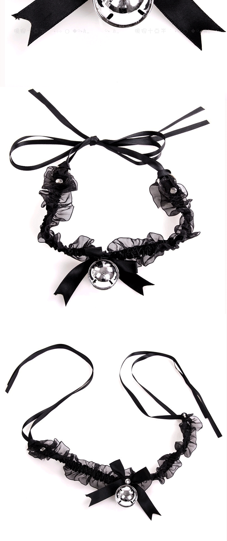 情趣内衣配饰日系cos洛丽塔花边铃铛项圈猫女郎女仆用品诱惑脖环