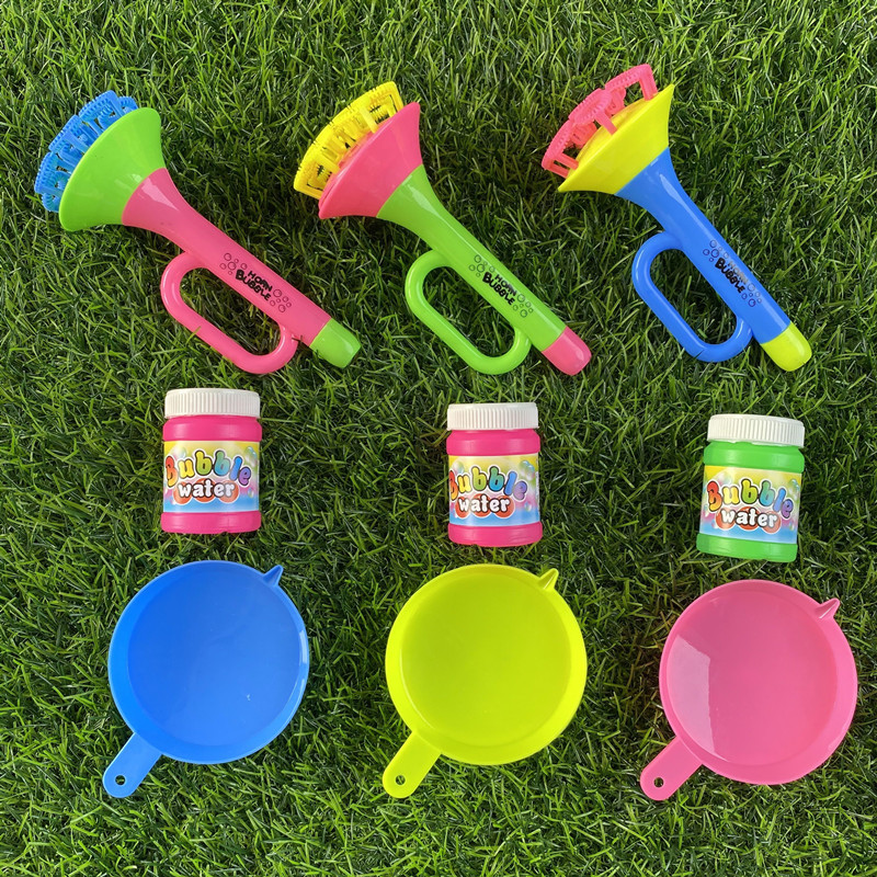 网红创意儿童泡泡水补充液吹泡泡机多孔喇叭口吹工具风车棒器玩具
