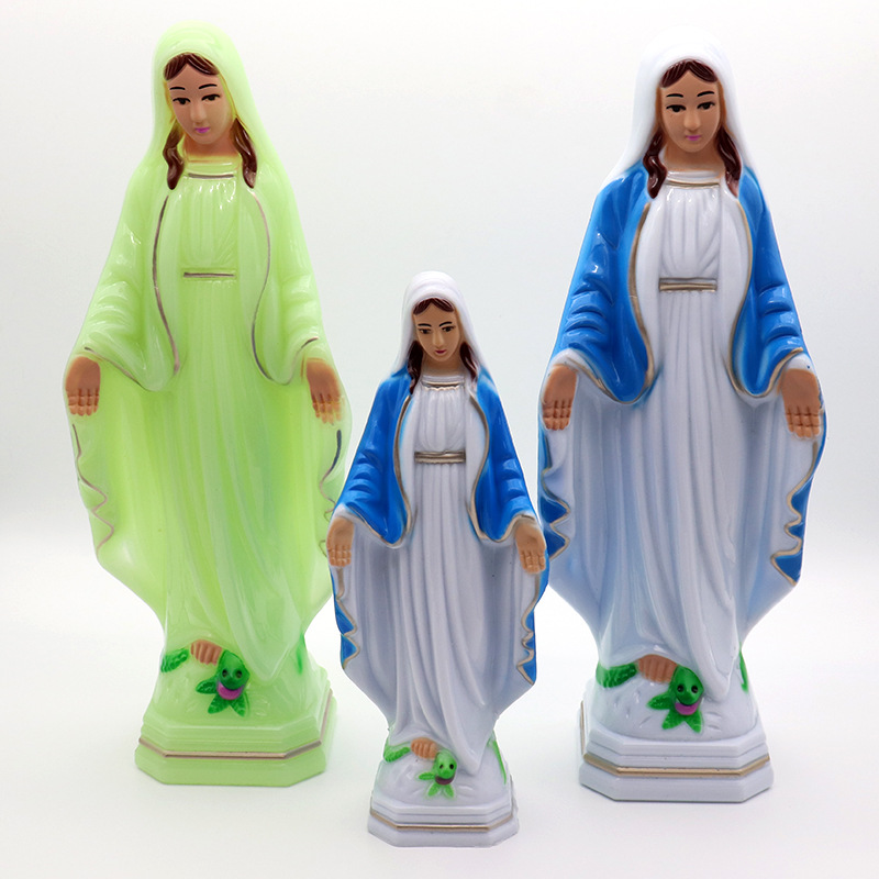 Foreign Trade Wholesale Religious Crafts Virgin Jesus Sculptured Ornaments Home Decorations Plastic Ornaments