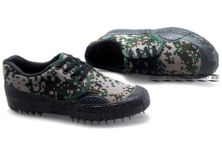 3517正品解放鞋男迷彩耐磨工地胶鞋军训工作劳保作训鞋春湖南批发