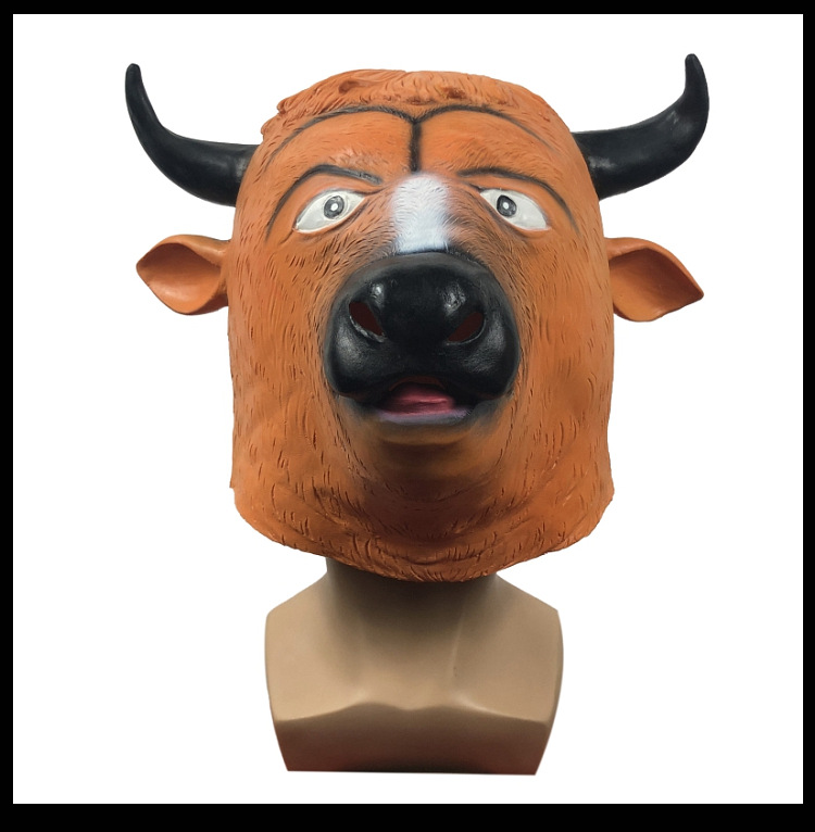 新牛魔王面具头套包邮 化妆舞会可爱动物头饰 万圣节酒吧表演道具