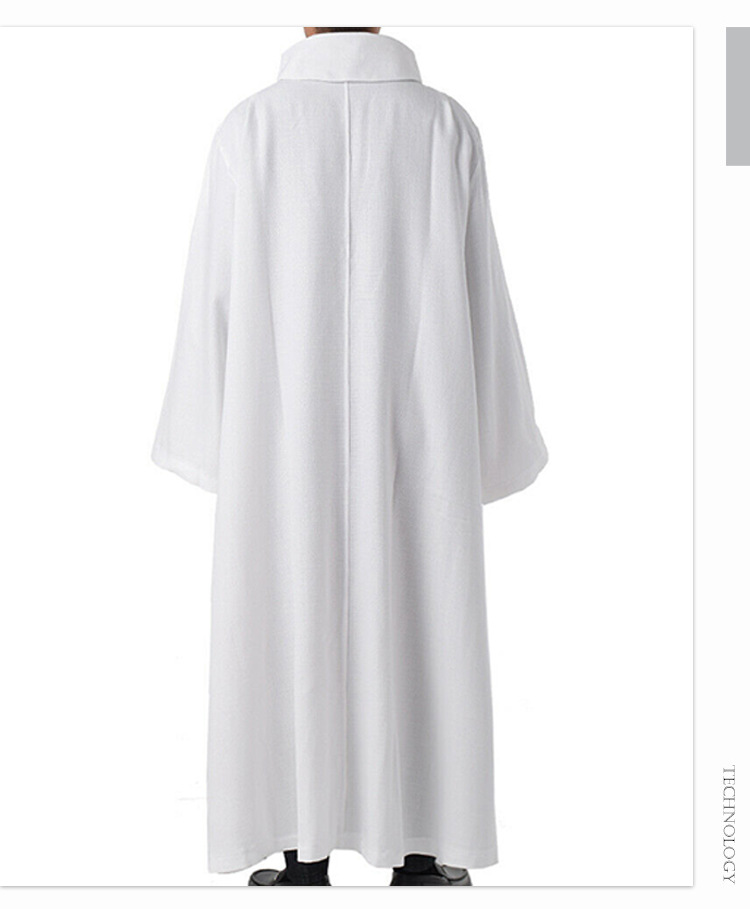 万圣节阿尔布牧师白色牧师服基督教天主教神父中世纪教堂礼拜服