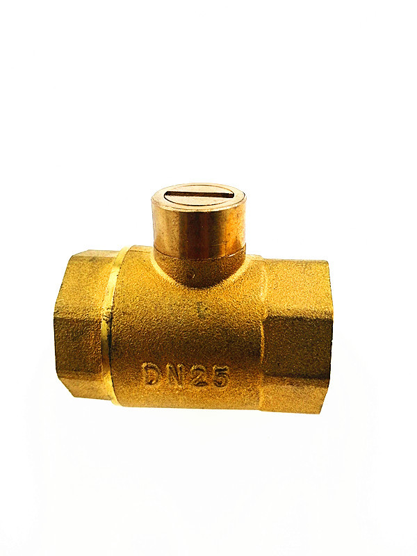 厂家直销黄铜磁性一字型dn25/消防阀/表前阀/玉环铜球阀/锁闭阀