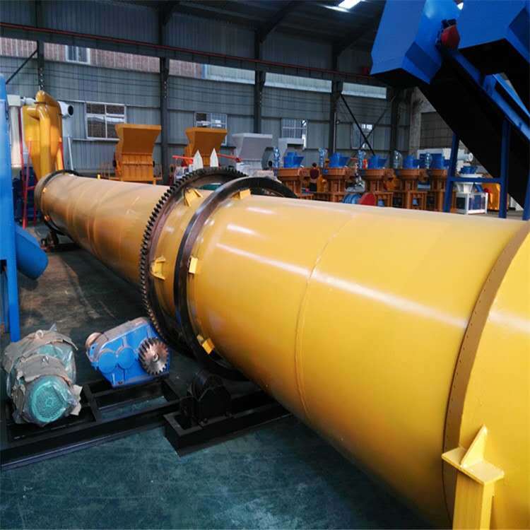 农作物秸秆滚筒烘干机饲料青草转筒干燥机牧草原料园筒烘干设备