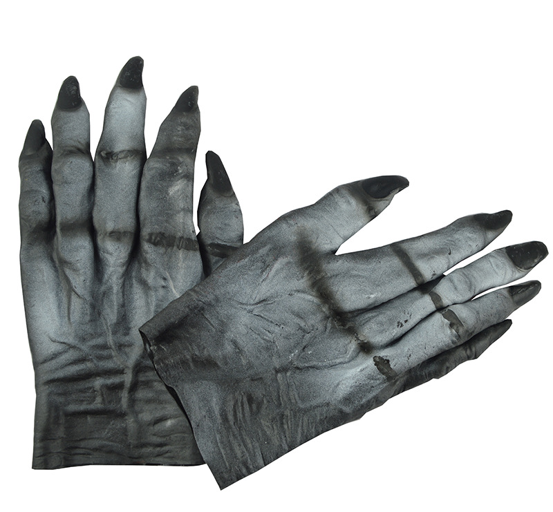 万圣节鬼爪化妆派对道具整蛊恐怖丧尸血手套cosplay魔鬼搪胶手套