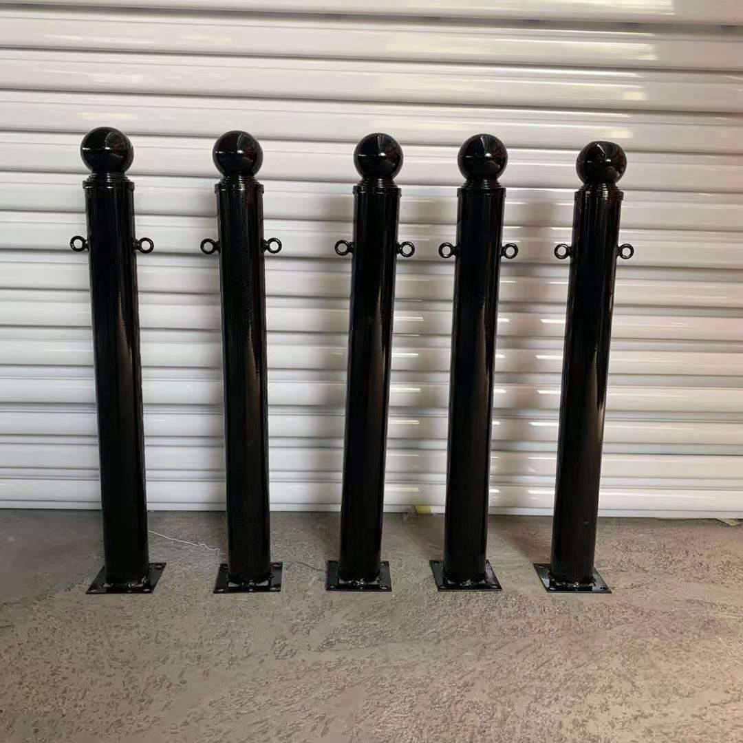 广州河岸景观阻车挡围栏 【现货罗马柱】80公分高球墨铸铁罗马柱