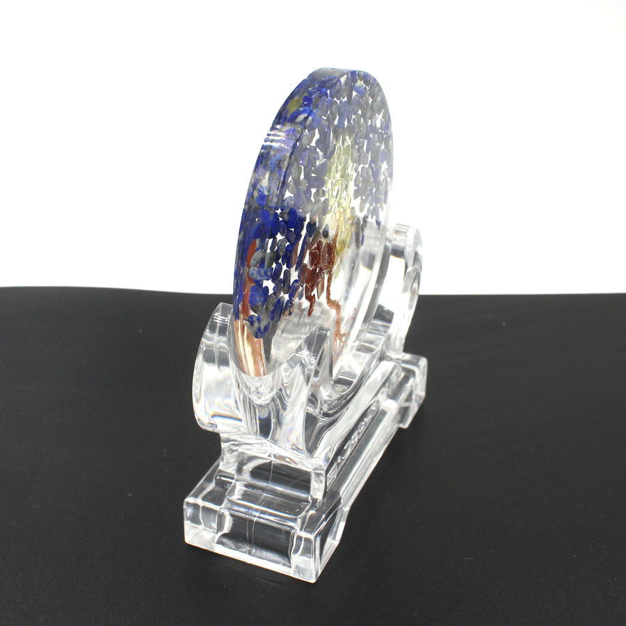 树脂水晶生命树摆件水晶工艺品复古风招财树办公室摆件跨境新品