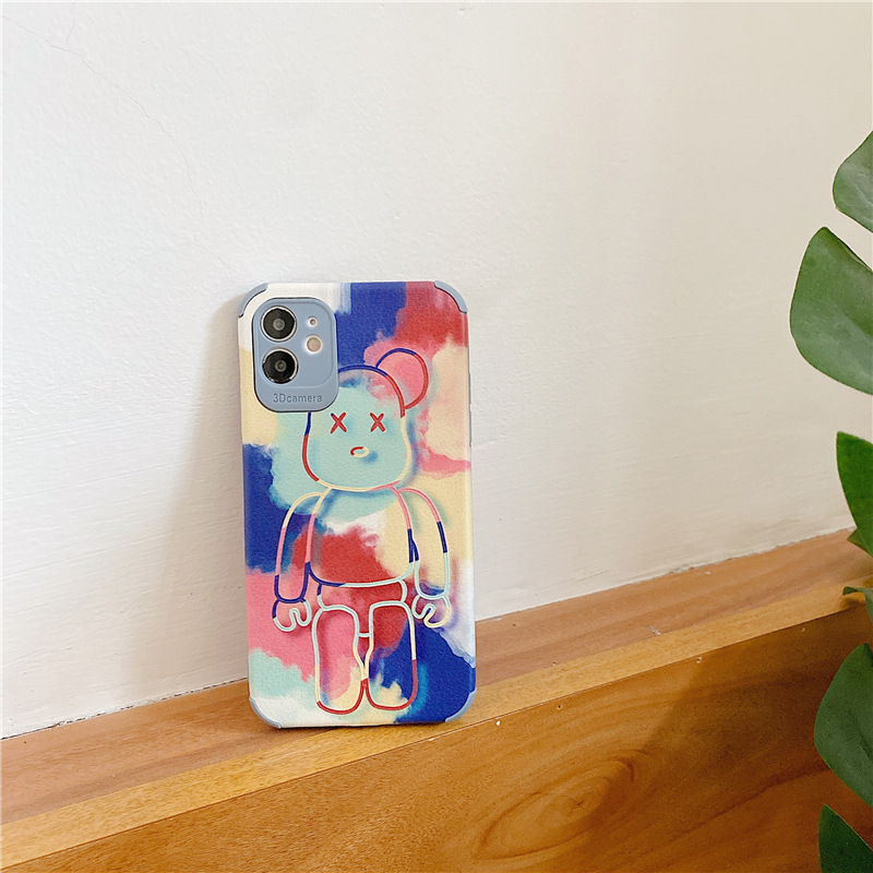 涂鸦公仔华为p40/mate40/nova7手机壳mate30直边小羊皮p30/荣耀30