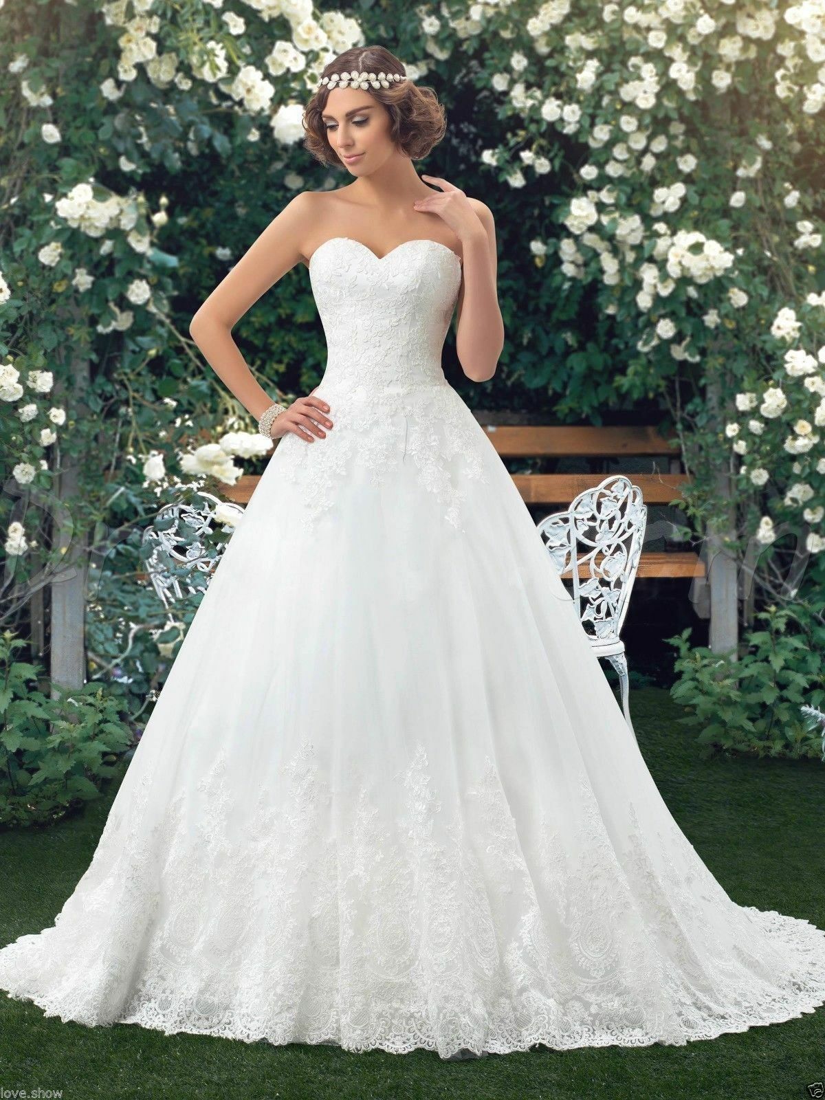 婚纱2020新款外贸ebay抹胸婚纱新娘蓬蓬裙婚纱夏季修身批发-阿里巴巴