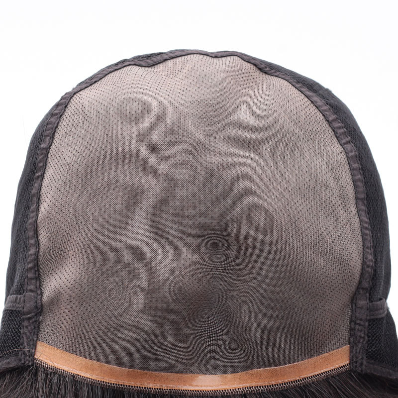 许昌假发批发厂家全手织3号网真人发丝女头套可修剪烫染毛坯发