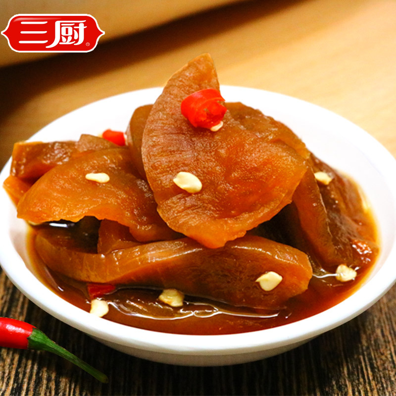 包邮海南特产三厨食品爽脆菜脯450g 泡菜萝卜干酱菜酱汁脆萝卜