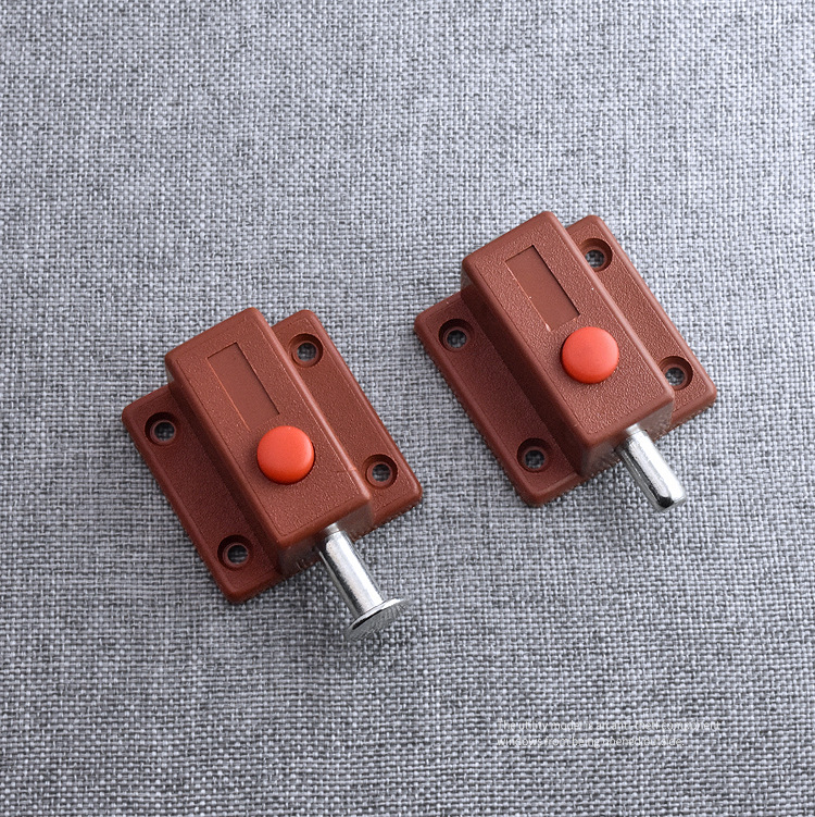 鞋柜门塑料弹簧插销自动弹簧插销木门插门销门锁明装小插销门锁扣