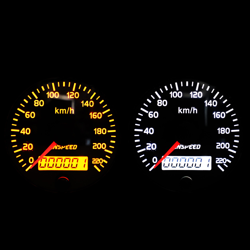 12v/24v汽车转速表/车速表/时速表二合一指针式和lcd显示里程85mm